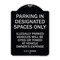 Signmission Parking in Designated Spaces Illegally Parked Vehicles Cited or Towed Alum, 24" x 18", BS-1824-23438 A-DES-BS-1824-23438 - alternate 1